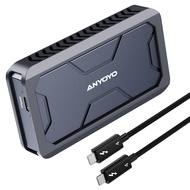 ANYOYO 40Gbps M.2 NVMe SSD Enclosure, Tool Free Installation, Aluminum USB 4.0 M.2 NVMe SSD Enclosur