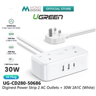 UGREEN CD280 EXTENSION POWER STRIP WITH 30W PD CHARGER USB-C PORT 18W 2 USB A 2 AC OUTLETS (3250W 13
