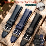 Waterproof Sweat-Proof Sweet-Proof Leather Watch Strap 22/24mm Quick Release Black Buckle Wristband 