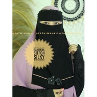 Niqab Alma Manik/ Veil Chiffon Bandana Viral Beaded Niqab