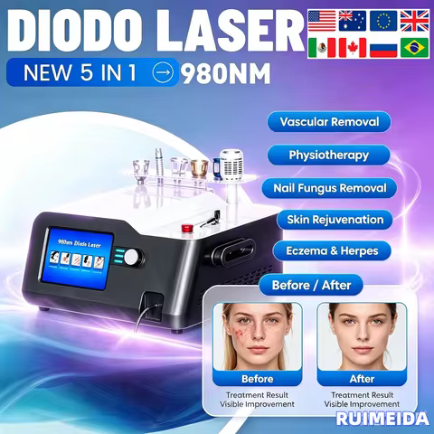 30W 5 in 1 980nm Diode Lase Vascular Removal Machine Nail Fungus Remove Eczema Herpes 980 Diode Lase