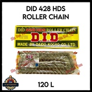 100% ORIGINAL D.I.D DID CHAIN 428 120L HDS HEAVY DUTY RACING BLACK RANTAI MOTORSIKAL
