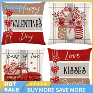 4pcs Linen Valentines Day Pillow Covers With Invisible Zipper Decorative Cushion Cases For Home Sofa Couch Bed Chair (45x45cm/18x18inch)