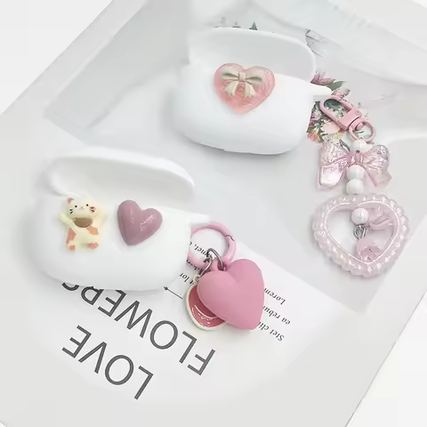 For JBL TUNE BEAM 2/BUDS 2/LIVE FLEX/T280TWS X3 Cute Case Silicone with keychian cover cartoon Earph