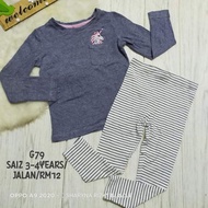 SHIRT LONGSLEEVE &amp; LEGGING SET FOR GIRL PRELOVE BUNDLE CLOTHING/BAJU BUDAK PEREMPUAN SET T SHIRT LENGAN PANJANG