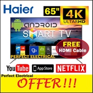 [FREE SHIPPING] Haier 65 inch ANDROID TV LE65K6600UG 4K UHD HDR Smart LED Built in Wifi Bluetooth Internet TV support MY