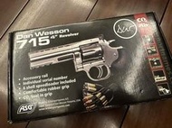 ASG Dan Wesson 715 CO2 4吋全金屬左輪手槍-鈦黑色