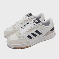 adidas 休閒鞋 Drop Step Low 男鞋 女鞋 米白 深藍 復古 皮革 麂皮 三葉草 愛迪達 HQ7133