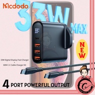 (12 Months Warranty) MCDODO CH2240 60W/33W/20W Fast Charger 20W Fast Charger QC3.0 USB PD Dual Port 