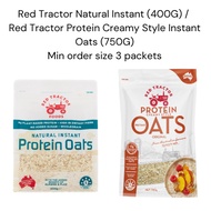 Red Tractor Natural Instant Protein Oats (Almond Flax) 400g/Protein Creamy Style Instant Oats (750g)