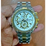 C*s*o ED*F*C* EFR-539SG-7A EFR-539 Chronograph White Dial Gold Silver Steel Men's Watch