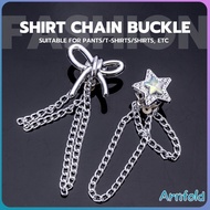 AF 1pc Fashion Shirt Pin Button Brooch Adjustable Trouser Legs Clothes Accessories