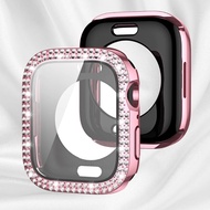 Shimmering diamond Frame Case For Apple Watch Series Ultra 11 10 9 8 7 S6 5 4 3 2 SE SE2 SE3 Bling G