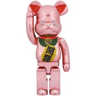 《預訂》BEARBRICK 招き猫 開運 桃金メッキ 1000%