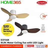 Europace BLDC Motor Ceiling Fan with LED Light & Remote Control 36" ECF36H