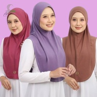 TUDUNG SARUNG C0TT0N Ada Tag Hantu Saiz M,L,S-PLAIN PERMIUM COTTON B2
