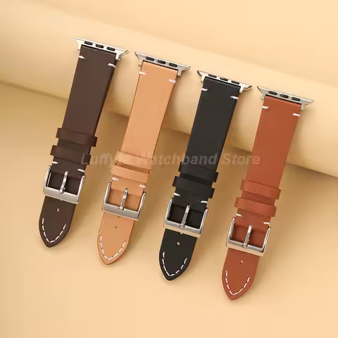 Genuine Leather Watch Straps for Apple Watch Band 46mm 44mm 49mm 45mm 42mm 40mm 38/41mm for IWatch S