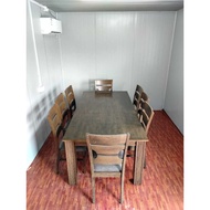 Dining Table Dining Chair 1+8 1 Meja Makan 8 Kerusi Makan Kayu