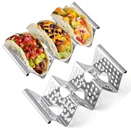 Mexican Roll Rack Taco Holder Stainless Steel Taco Holder Wave Shape Tray Holder Taco Cake Rack Disp