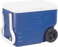 Coleman Passive Cool Box 40 QT Performance Wheeled Cooler, Thermobox 37.5 L Capacity, Mobile Ice Box