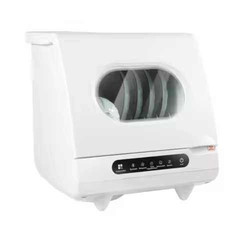 1200W Mini Countertop Dishwasher Full Panel Control Dish Washing Machine Portable Compact Dish Washi