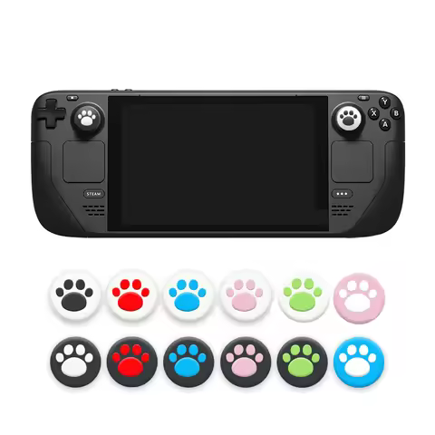 Cat Paw Silicone Soft Thumb Stick Grip Cap Joystick Cover For Valve Steam Deck Oled/ASUS ROG Ally X