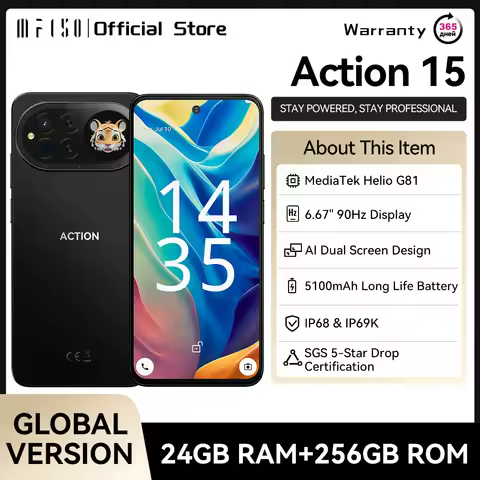 [World Premiere] IIIF150 Action 15 Phone Dual Screen Design Smartphone MTK G81 256GB ROM 6.67" HD+ D