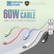 MicroPack POWER LINK C1 MC-C60 USB-C to C 60W Soft Silicone Charging Cable 120cm Many Colors to Choo