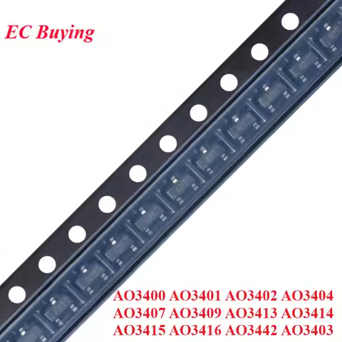 10Pcs/lot AO3400 SOT23 AO3400A SOT-23 AO3401 AO3402 AO3404 AO3407 AO3409 AO3413 AO3414 AO3415 AO3416