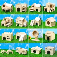 Wooden Hamster House Hamster Shelter Hamster Cage Accessories Decoration Landscaping Supplies Hamste