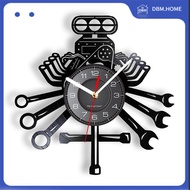 DBM.HOME-Personalized Car Repair Tools Wall Clock with LED Lights Man Garage Wall Sign Decor Gift Fa