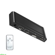 zebeaa. HDTV 3 Port Switcher With Remote Control 3840x2160 Resolution Metal Housing 4K