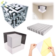 3Pcs 3D Optical Corners Wall Art Illusion Corner Decal Geometric Cube Wall Art Stereoscopic Cube Sti