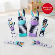 4PCS Infant Wrist Rattle Socks Toys Set Baby 0-12 Months Girl Boy Early Educational Development Cute