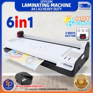 Officom 6 in 1 ID Laminator Machine Package Set Stickers Paper Heavy Duty Laminating Machine for Pho