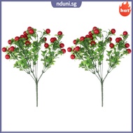 nduni  2 Pcs Christmas Garland Artificial Plants Flowers Silk