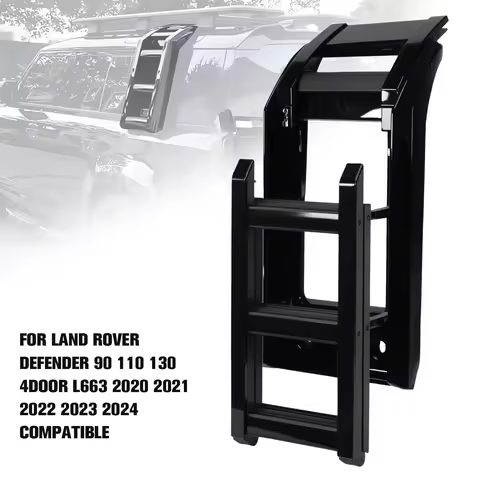 Foldable Lift Ladder Aluminum Alloy Telescopic Deployable Side Ladder for Land Rover Defender 90/110