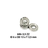 Bearing 686-3.5 ZZ contains 10 pcs packaging