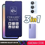 PACKAGE 3 INC 1 TEMPERED GLASS SAMSUNG GALAXY A54 5G MATTE ANTI BLUE - SAMSUNG A54 5G