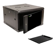 NavePoint 6U Wall Mount 19 Inch Server 600mm Cabinet Rack Enclosure Glass Door Lock W/Shelf