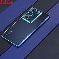 VIVO V29 5G Phone Case V29E V27 V25 V23 V27e/V27 Pro/V23E/Y36 Y27/Y36 Y27 5G Y27S Y17S/V25E/V20 Pro 5G/Y16 Phone Case Rear Camera Protection Soft Clear Transparent Phone Cover Fashion Electroplating Edge Frame Shockproof Casing Cover
