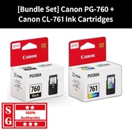 [Bundle Set] Canon Ink Cartridges PG-760 Canon CL-761 for PIXMA TS5370 TS5370a Canon PG760 Ink Canon