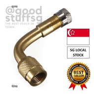 [SG FREE 🚚] 1PC MOTORCYCLE MOTORBIKE TYRE VALVE EXTENSION ADAPTOR 90 DEGREE ANGLE CAR