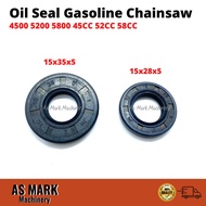 Replacement Oil Seal (15x35x5/15x28x5) For Gasoline Chainsaw 4500 5200 5800 45CC 52CC 58CC