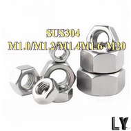 Hex nut  SUS304  M1~ M20 [11LY-FC-L]
