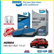 BENDIX Brake Pad  Honda HRV  HRV RS RU1RU5 1321  Metal King  General CT Front Brake Pad
