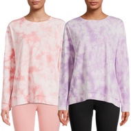 [AMW 347] TIME TRU women's oversized long-sleeved tie dye t-shirt