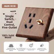 AUX | Vintage Walnut Switch Panel 86 Type