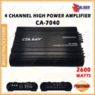 ♫ Caliber 4 Channel 2600Watts High Power Amplifier CA-7040 4-Channel Car Power Amp Amplifier Suitable For Car