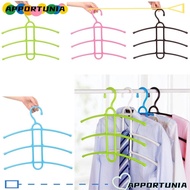 APPORTUNIA Clothes Hanger Plastic Hanger Hook 3 Layer Space Saver